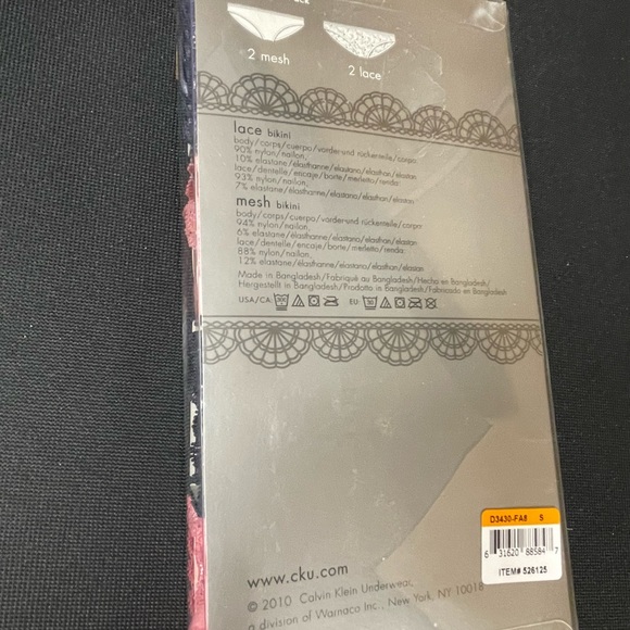 Calvin Klein Bikini Lace & Mesh Panties 4 pairs - Picture 8 of 10